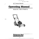 MTD 3708907A 22" rotary mower diagram