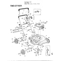 MTD 37165B 3.5hp 20" rotary mower diagram
