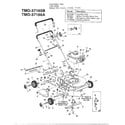 MTD 37165B 20" and 22" rotary mowers diagram