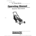 MTD 3728109 21" rotary mower diagram