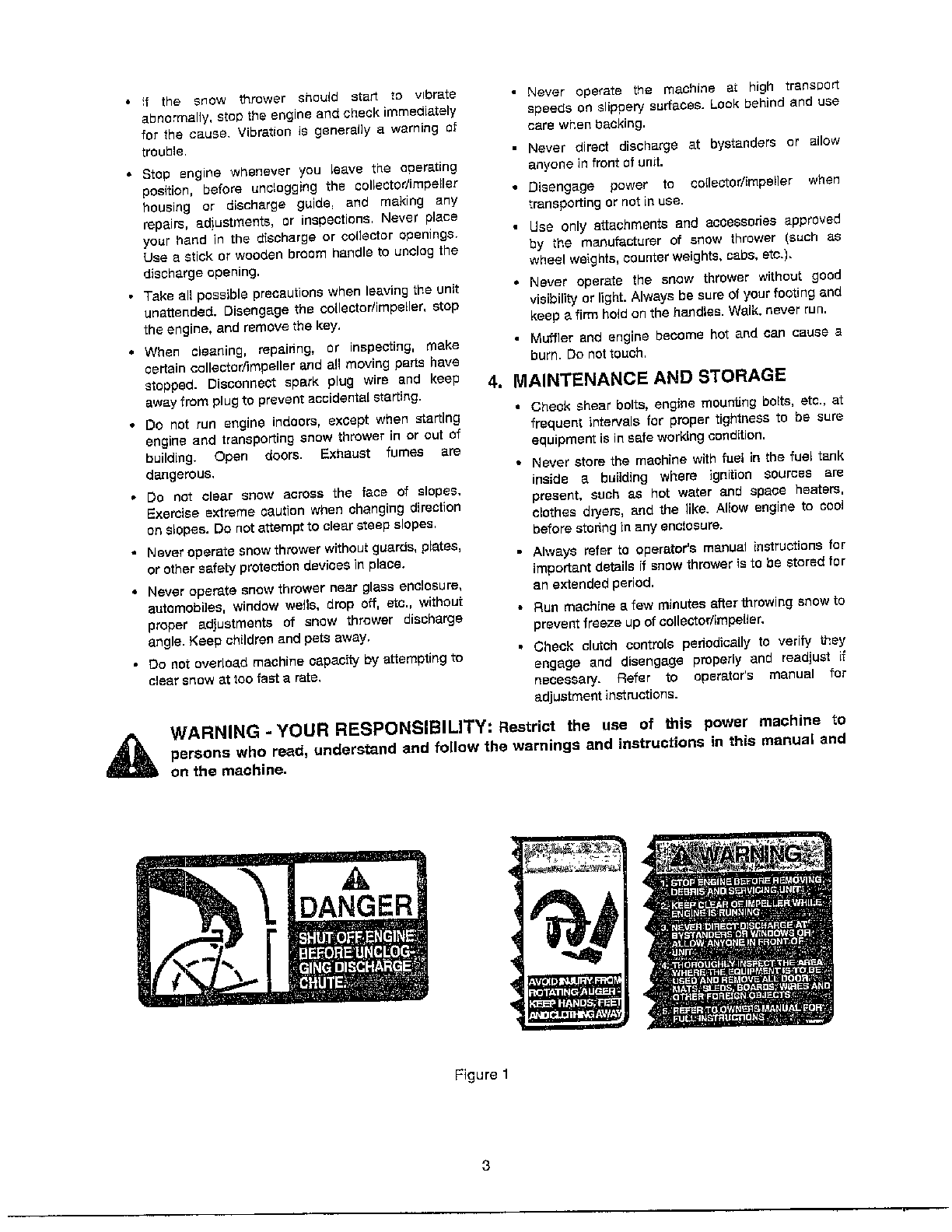 MTD 614E important safe operation practices page 2 diagram