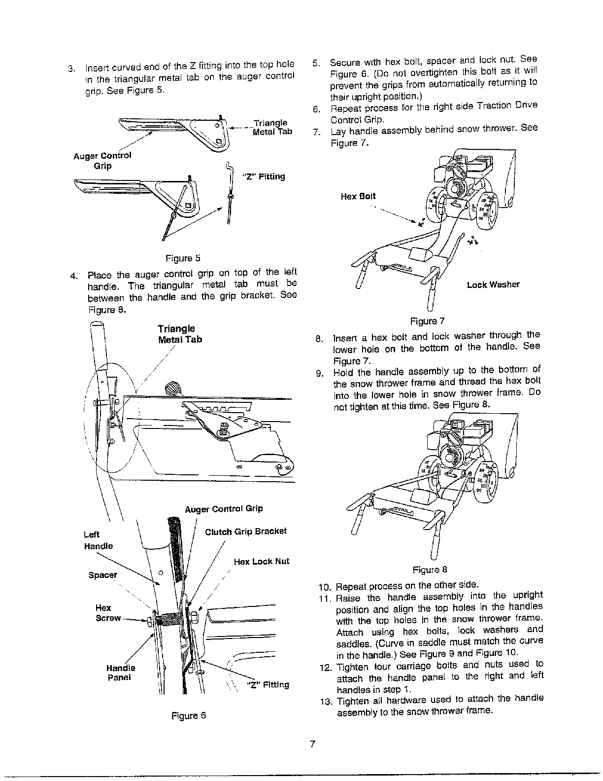 MTD 614E assembly instructions page 2 diagram