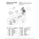 MTD E664F engine/v-belts page 2 diagram