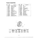 MTD E6A4E frame/wheel assembly chart page 2 diagram