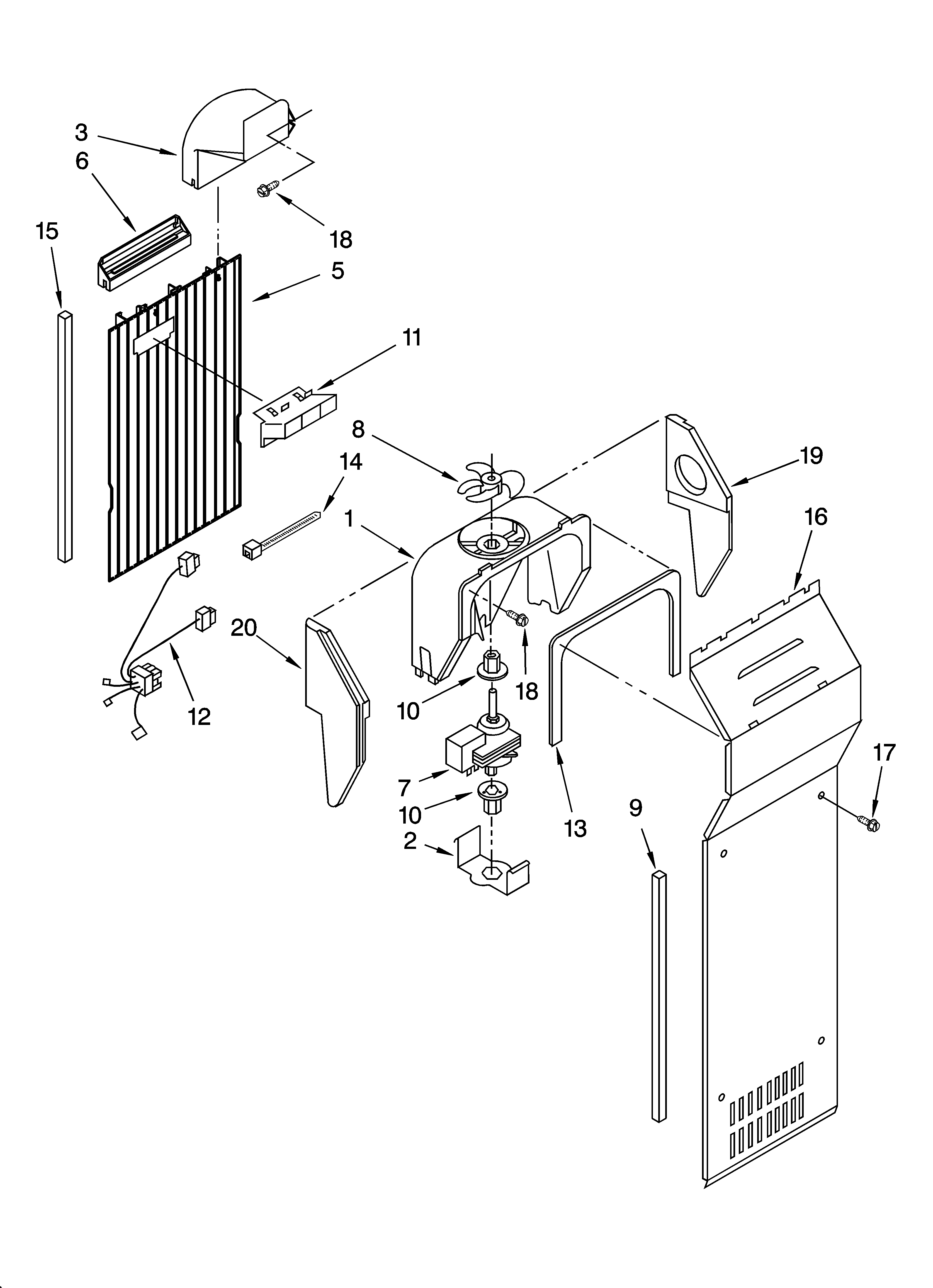 Whirlpool ED2CHQXKB06 air flow parts diagram
