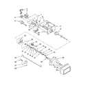 Whirlpool ED2CHQXKQ06 motor and ice container parts diagram