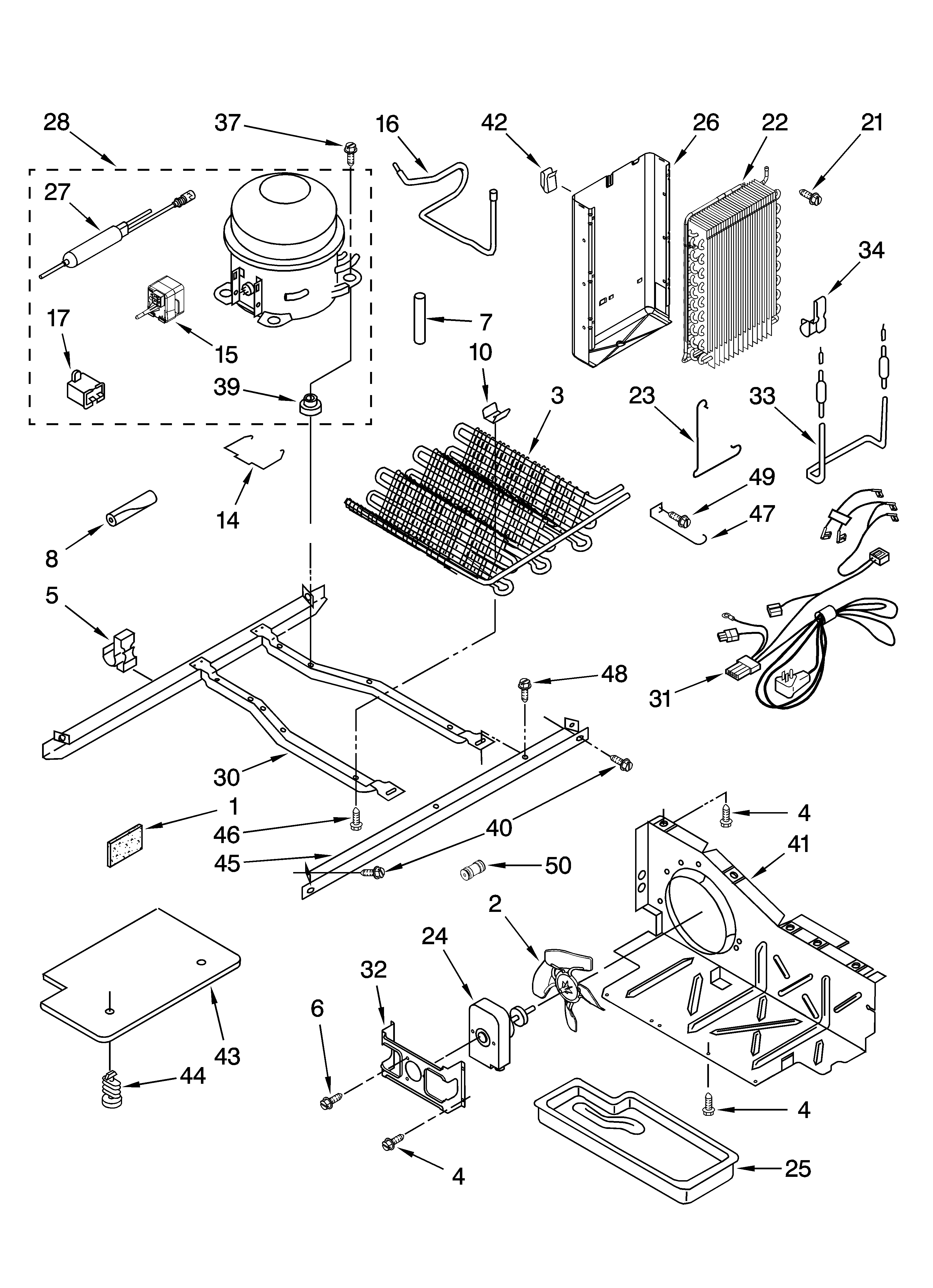 Whirlpool ED5GTGXNQ13 unit parts diagram