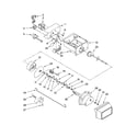 Whirlpool ED5LHEXTD00 motor and ice container parts diagram