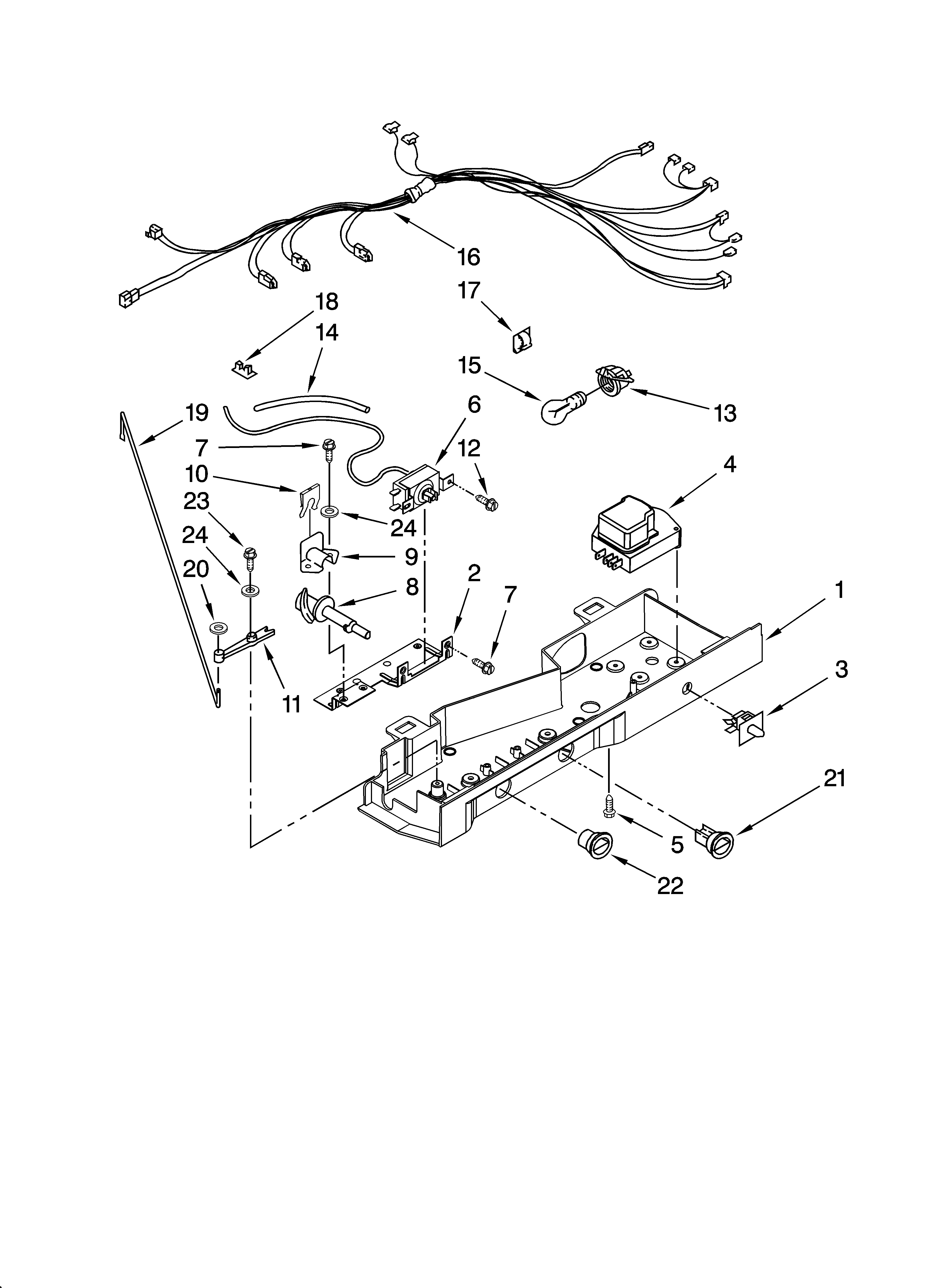 Whirlpool ED5NHGXTQ00 control parts diagram