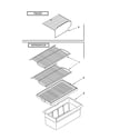 Whirlpool ET5WSEXSQ01 shelf parts, optional parts (not included) diagram