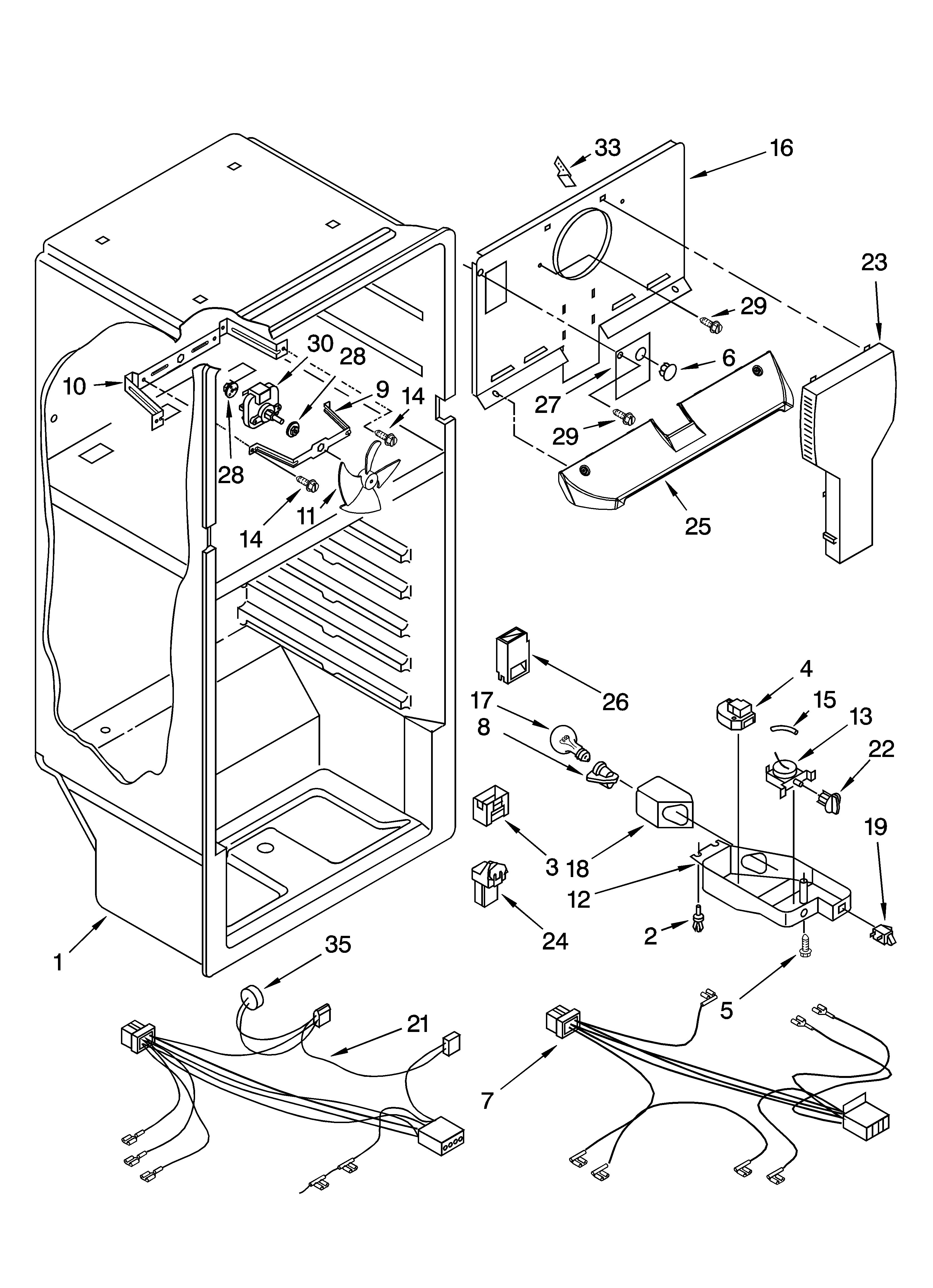 Whirlpool ET6WSKXST01 liner parts diagram