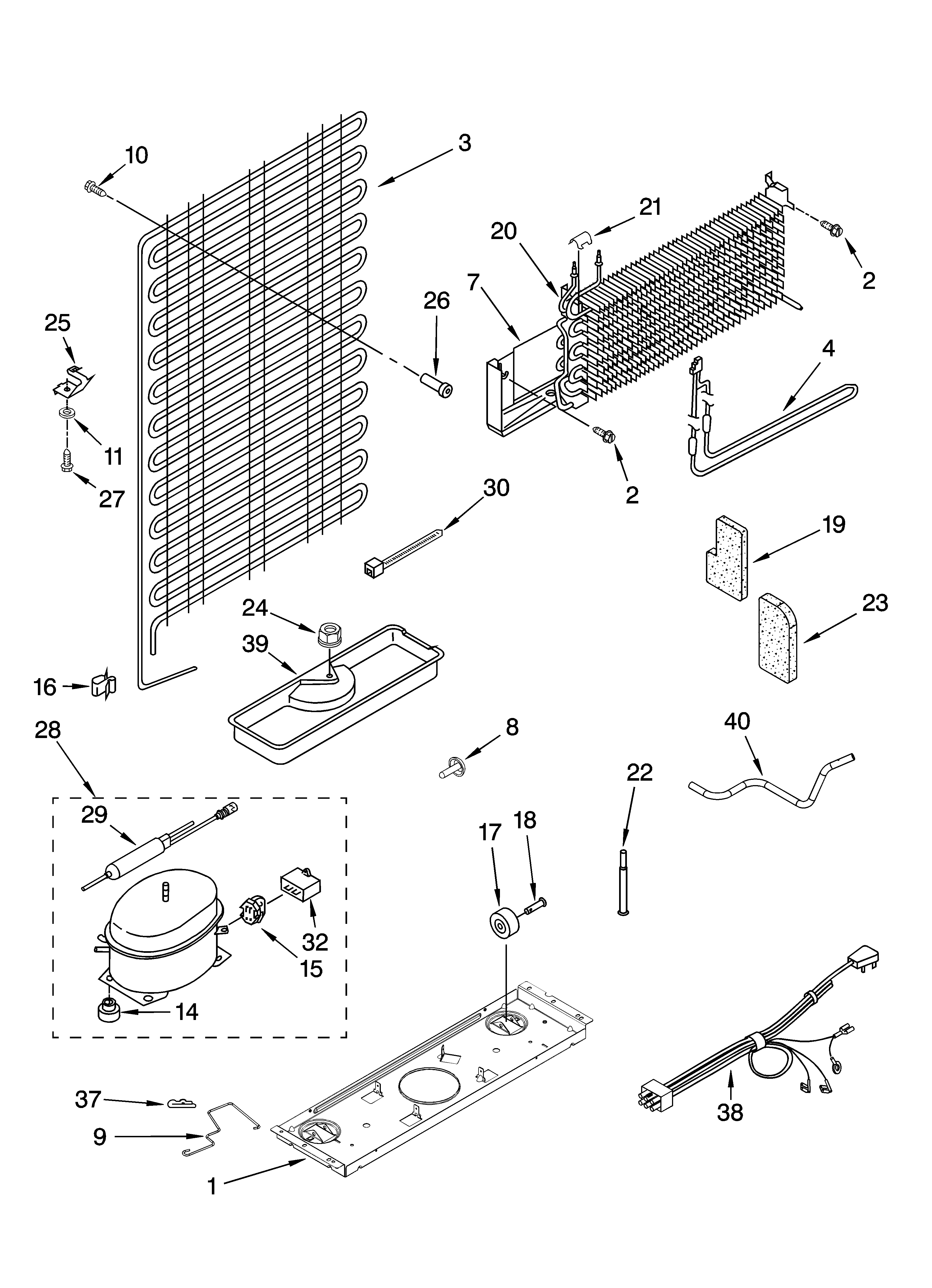 Whirlpool ET6WSKXST01 unit parts diagram