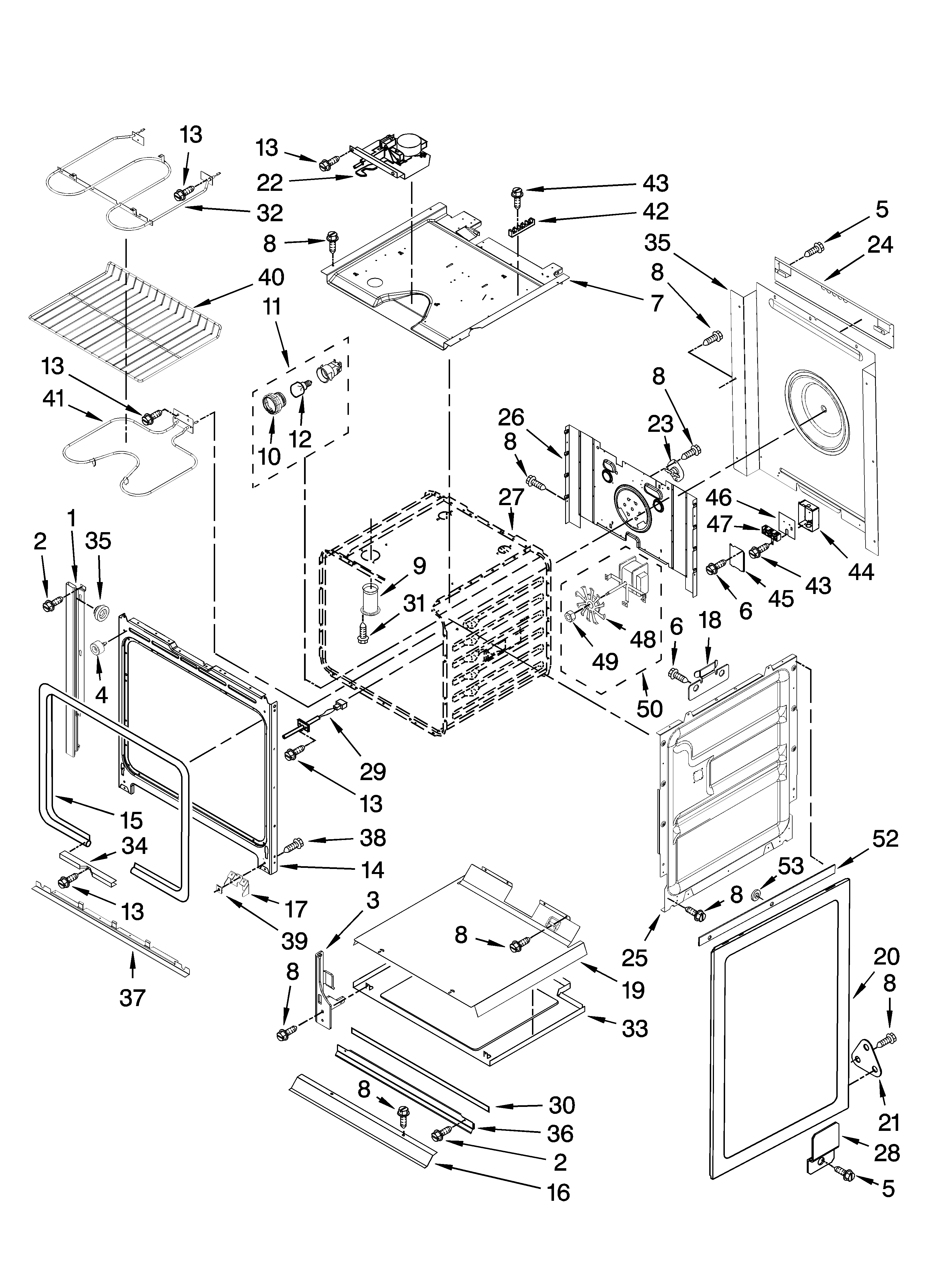 Whirlpool GY398LXPQ03 oven parts diagram