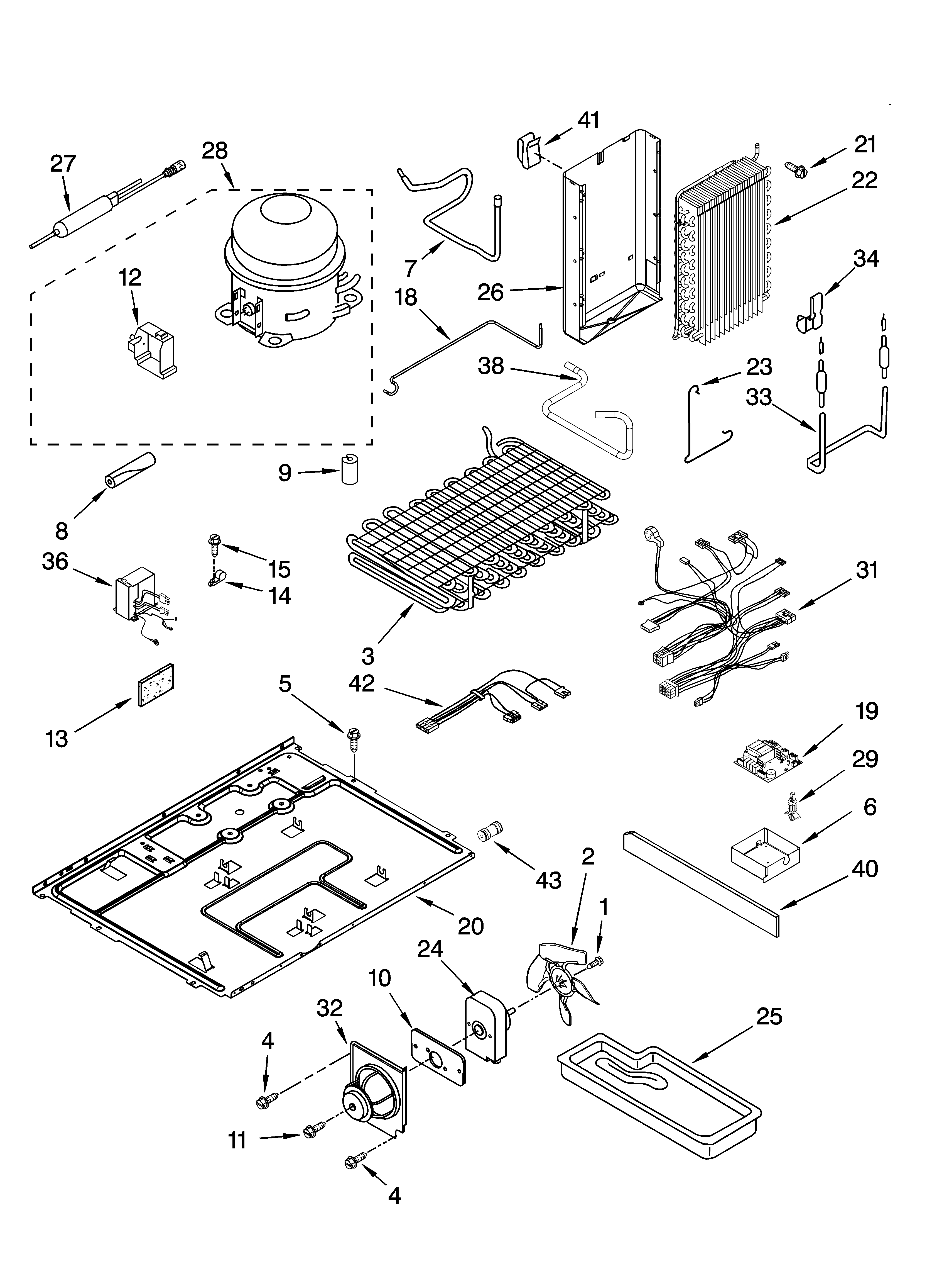 KitchenAid KSCS25FSBT02 unit parts diagram