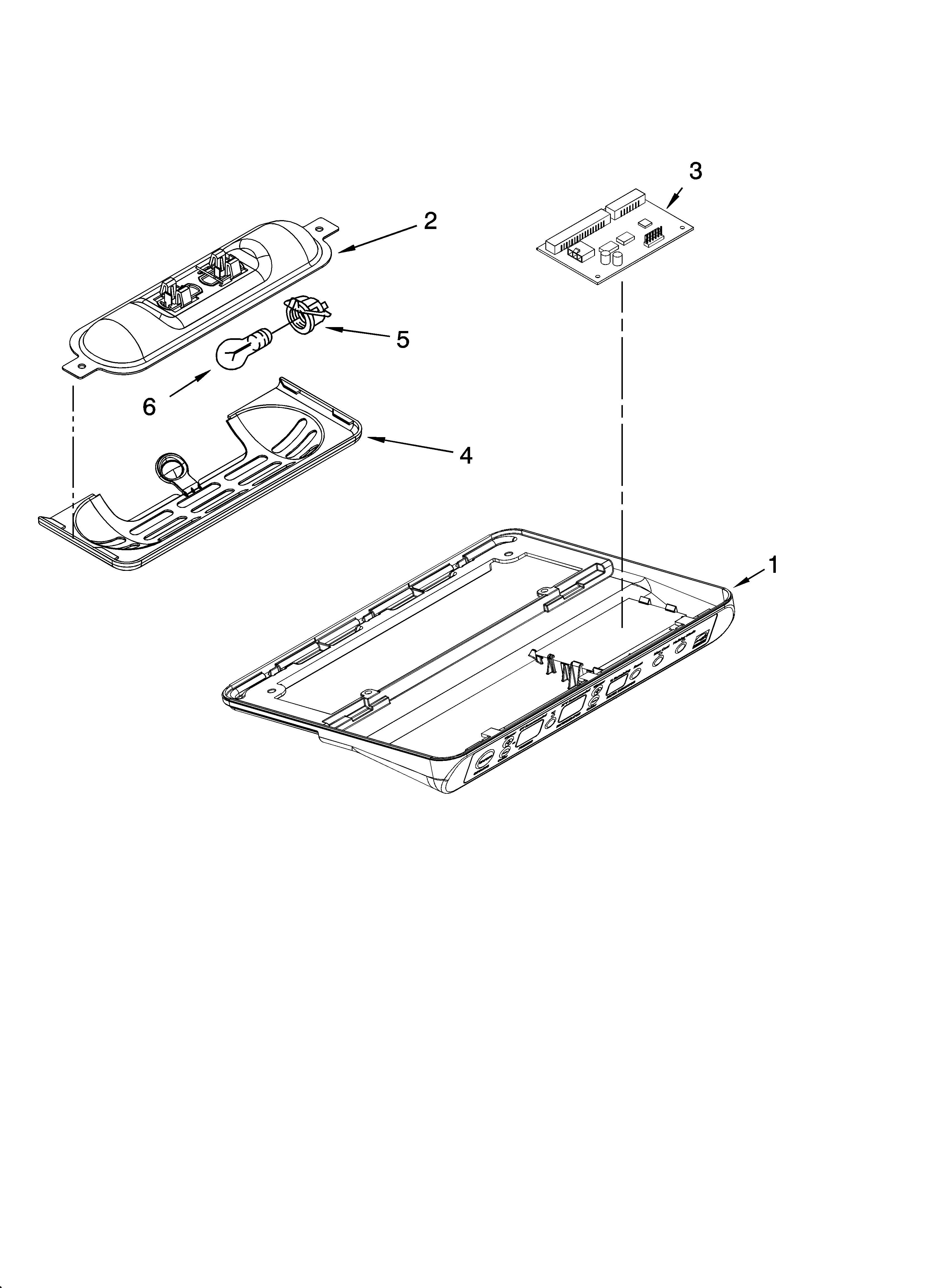 KitchenAid KSCS25FTWH02 control parts diagram