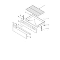 Whirlpool RF367LXSQ3 drawer & broiler parts diagram