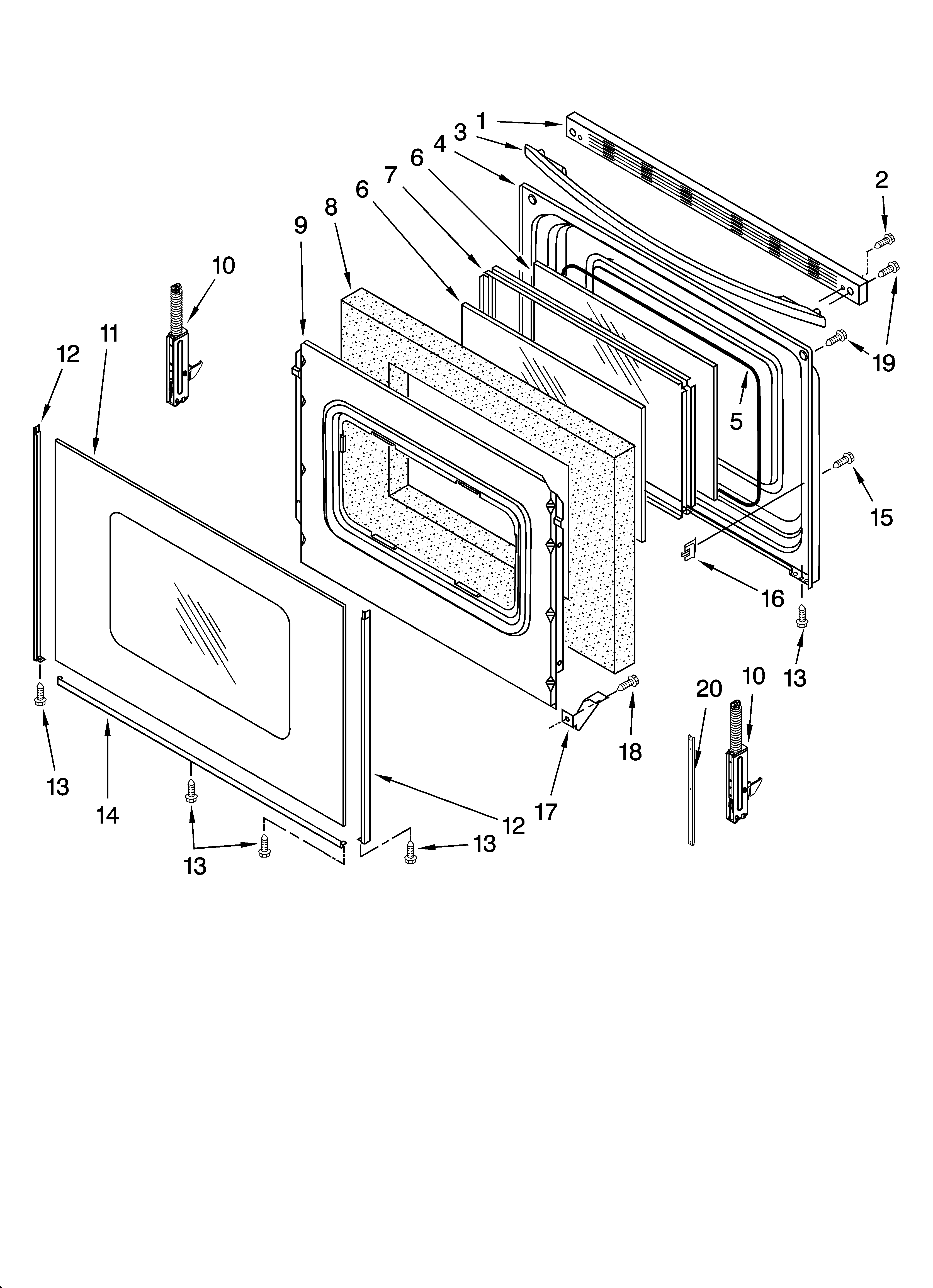 Whirlpool RF367LXSQ3 door parts, optional parts diagram