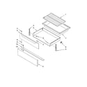 Whirlpool RF462LXSB3 drawer & broiler parts diagram