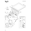 Whirlpool WED9200SQ0 top and console parts diagram