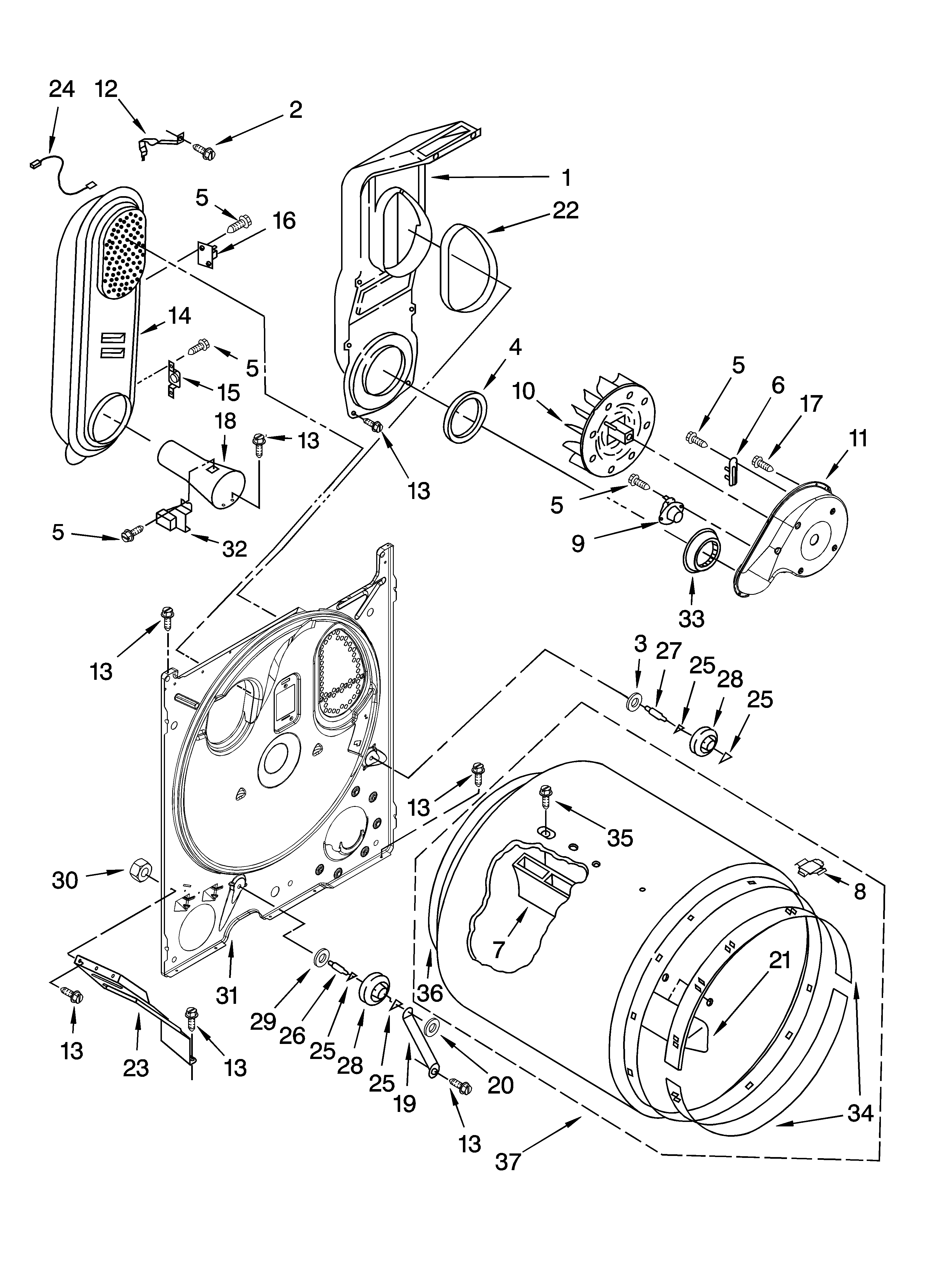 Maytag 7MMGD6630TQ1 bulkhead parts diagram
