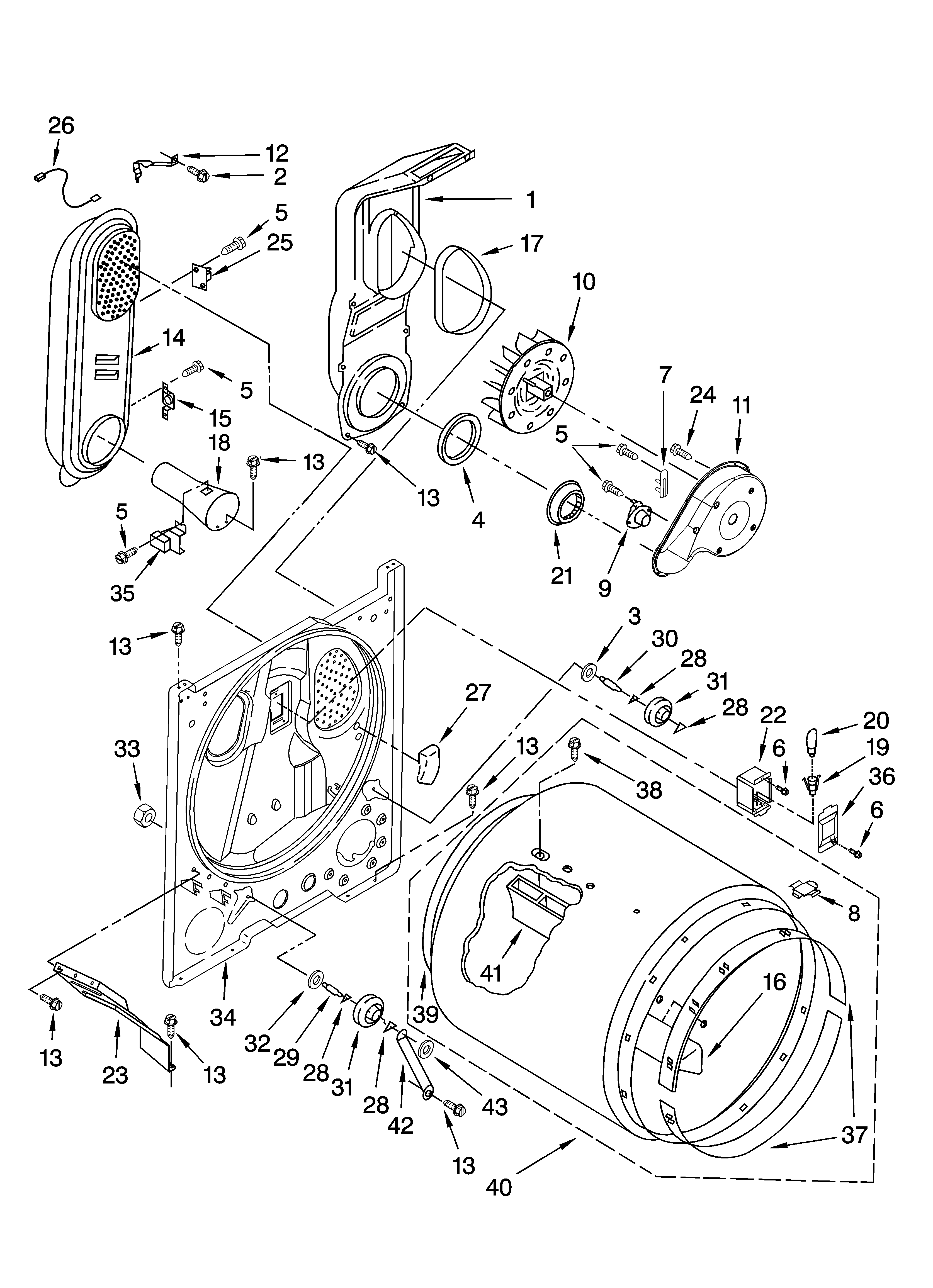 Maytag 7MMGL6741TW1 bulkhead parts diagram
