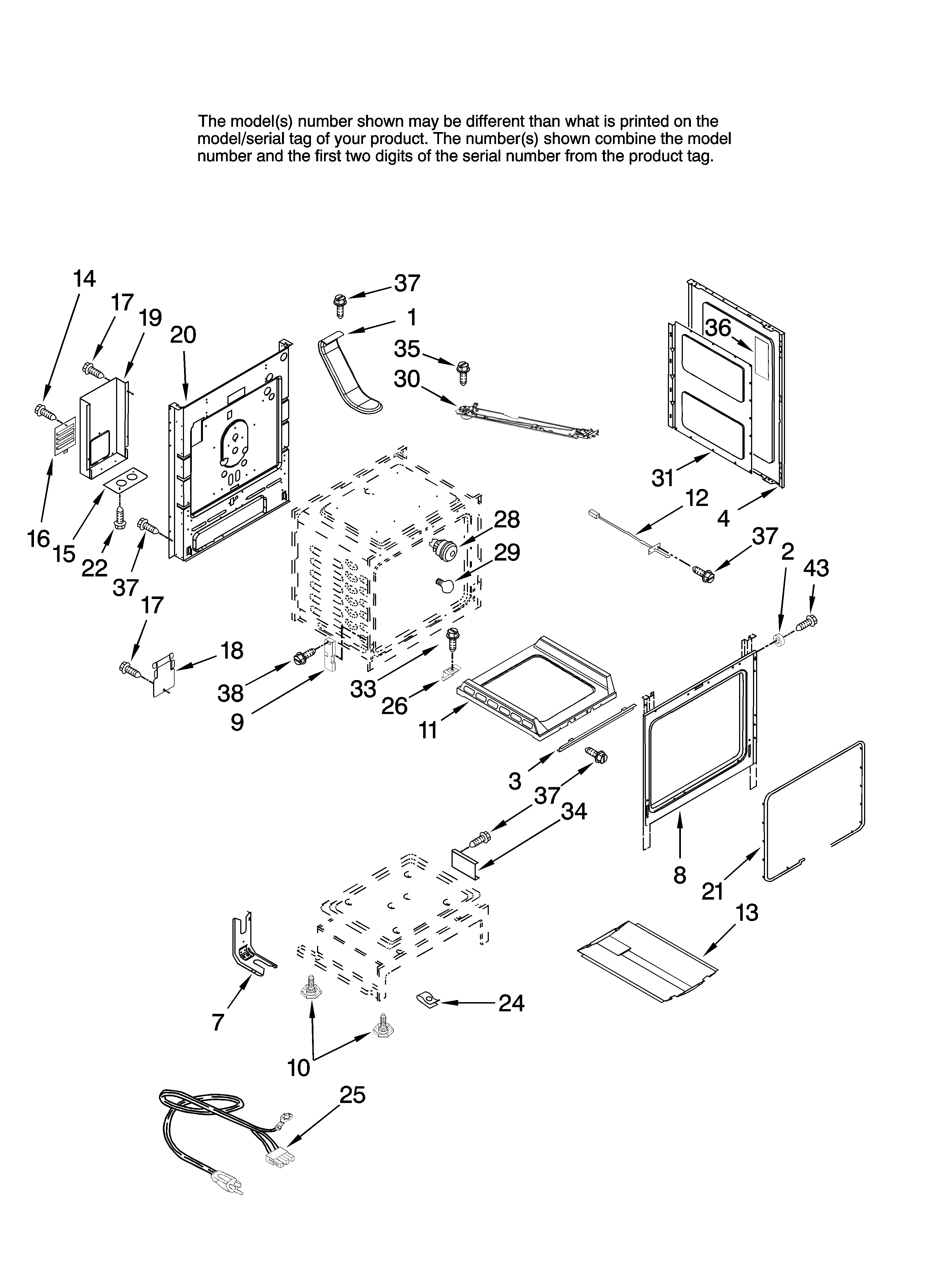 Amana AGR5725RDW16 chassis parts diagram