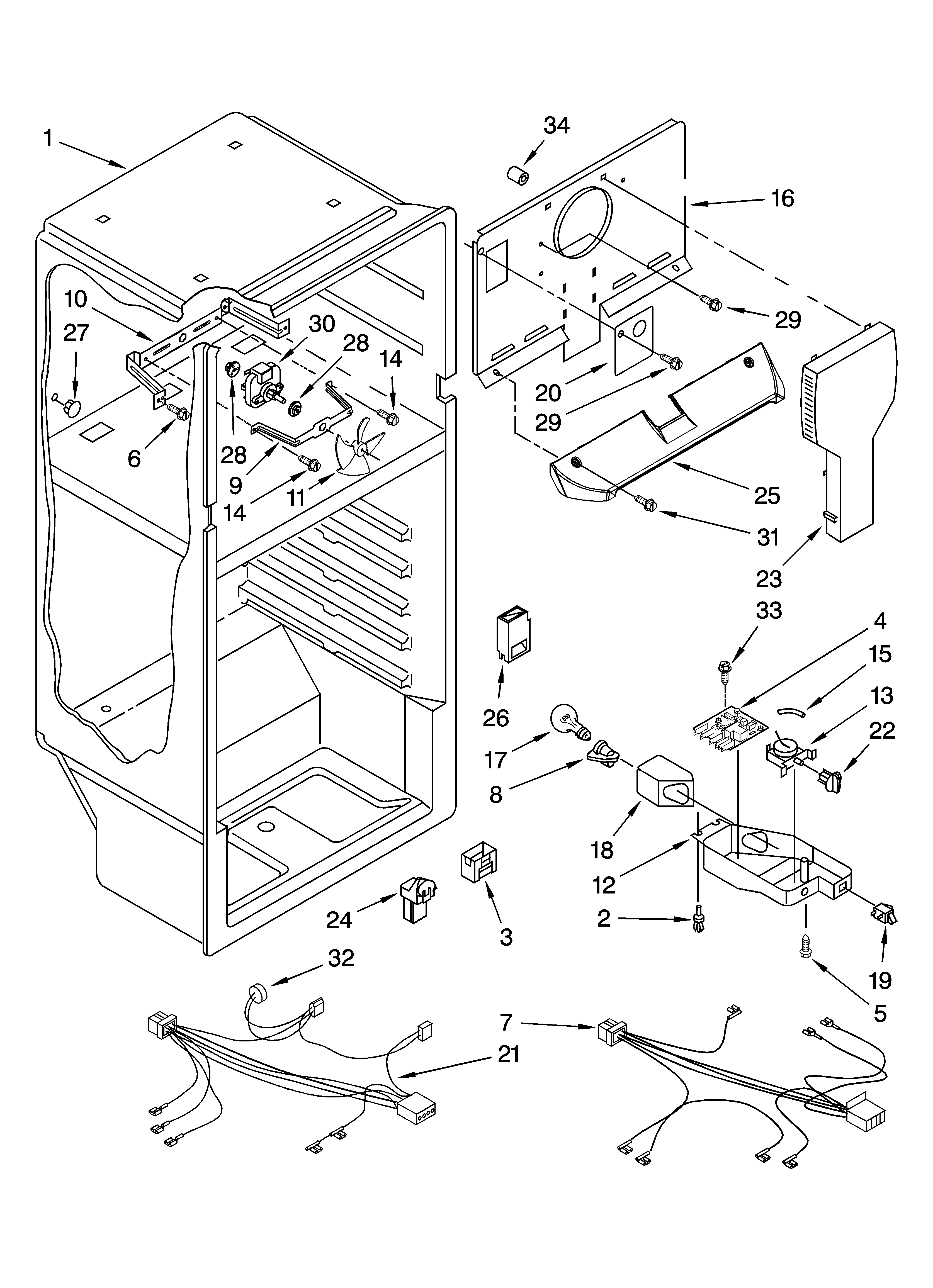 Magic Chef CTB1822VRB01 liner parts diagram