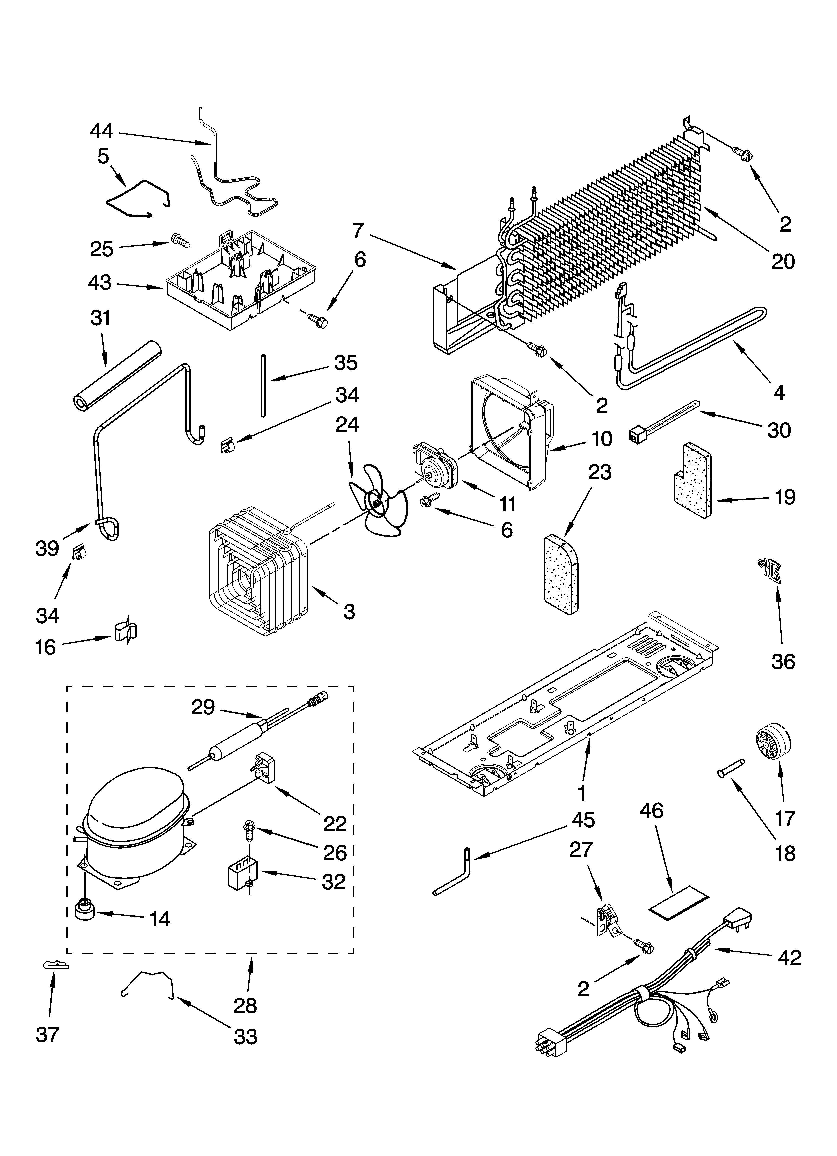 Magic Chef CTB1822VRB01 unit parts diagram