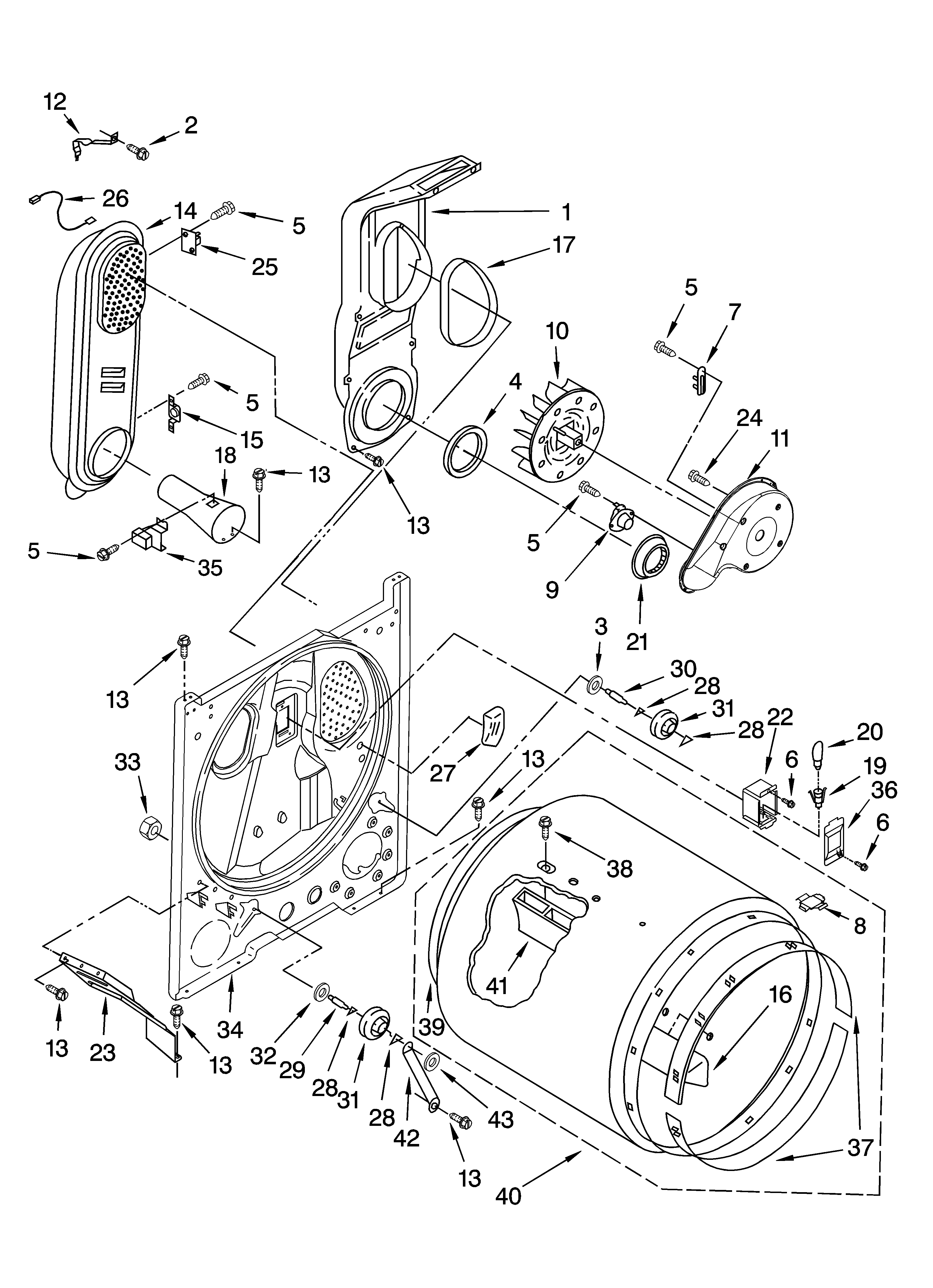 Maytag MGD5700TQ1 bulkhead parts diagram