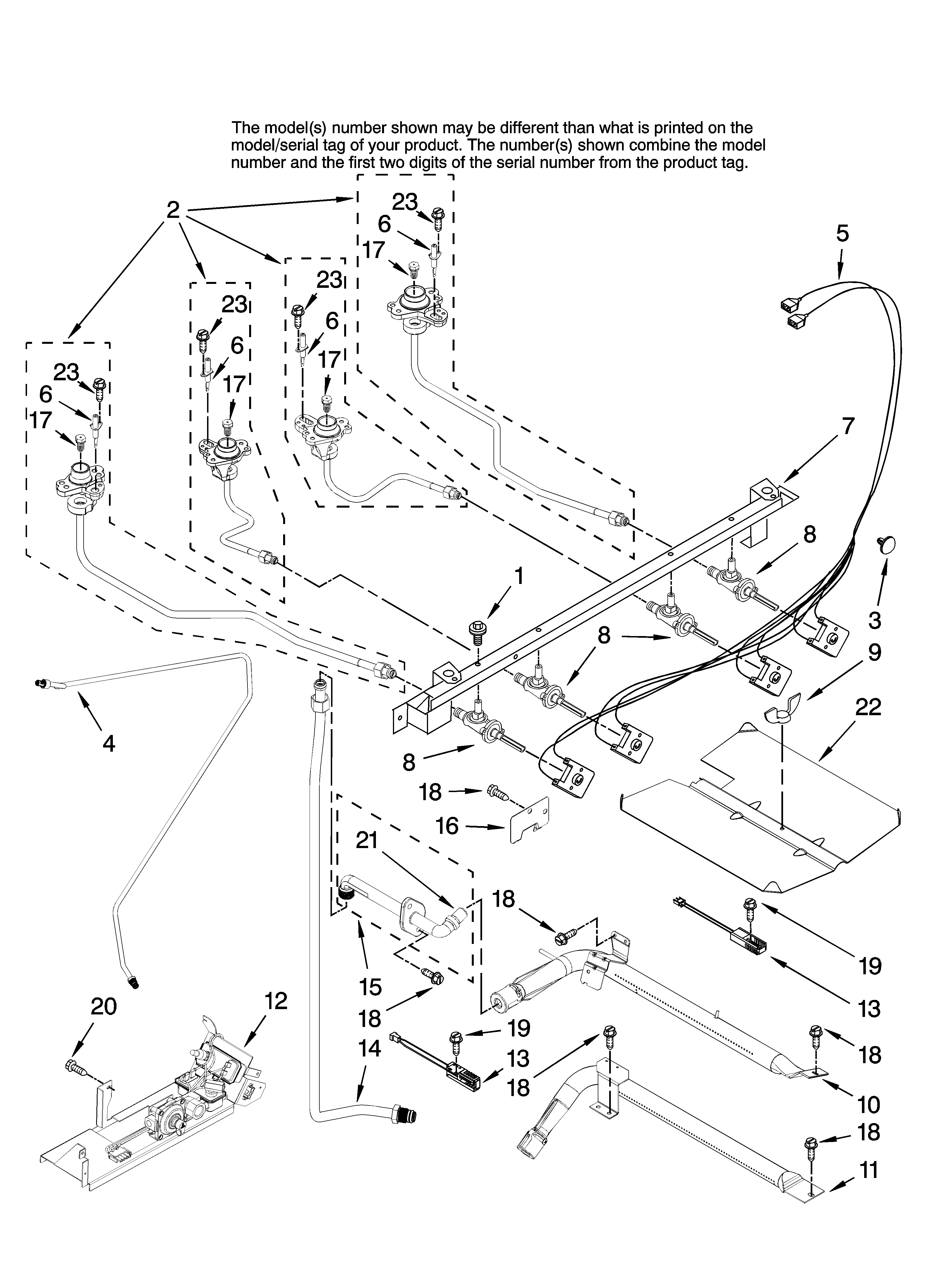 Maytag MGRH865QDQ12 manifold parts diagram