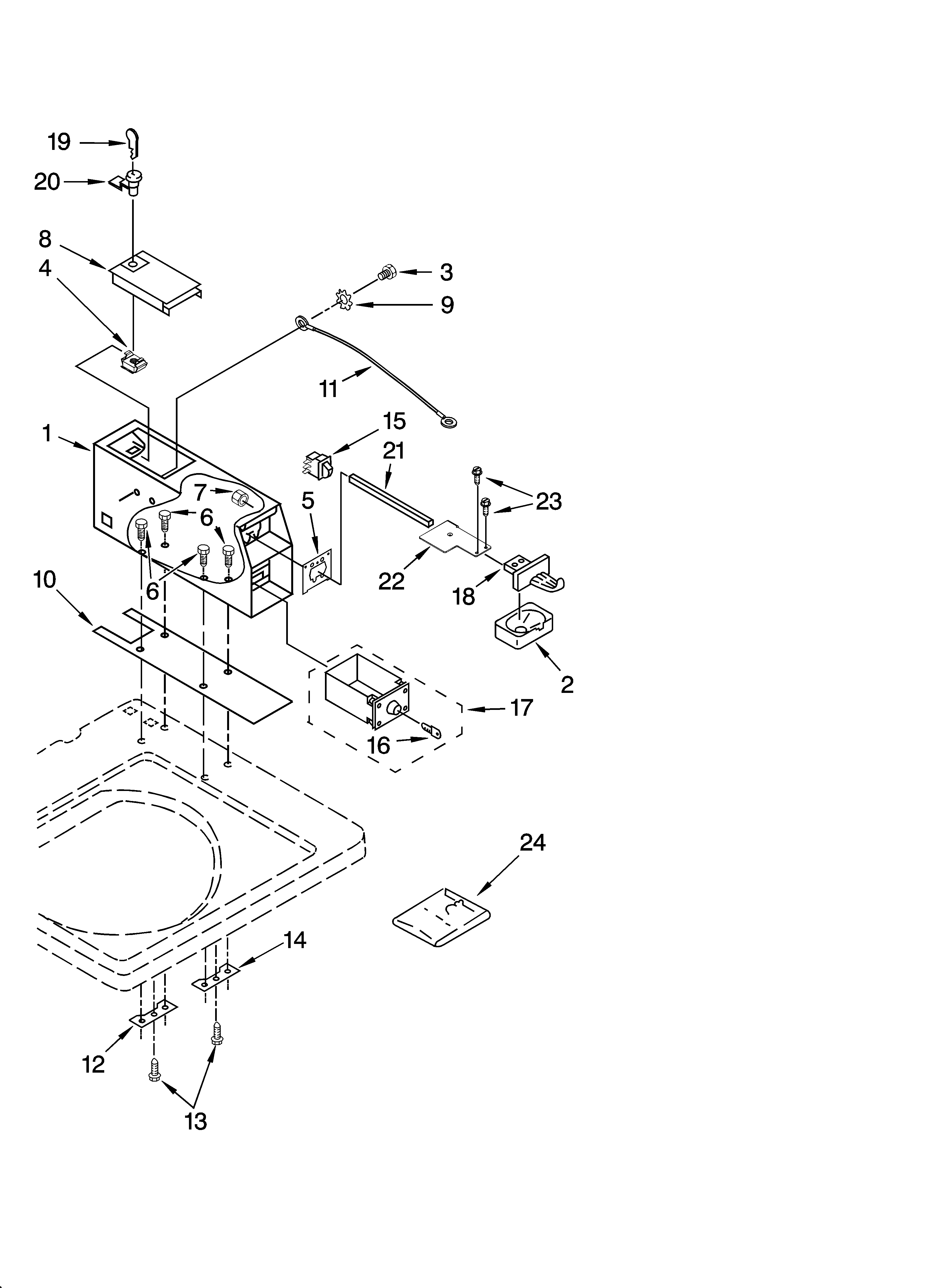 Whirlpool 8TCAP2762MQ0 meter case parts diagram