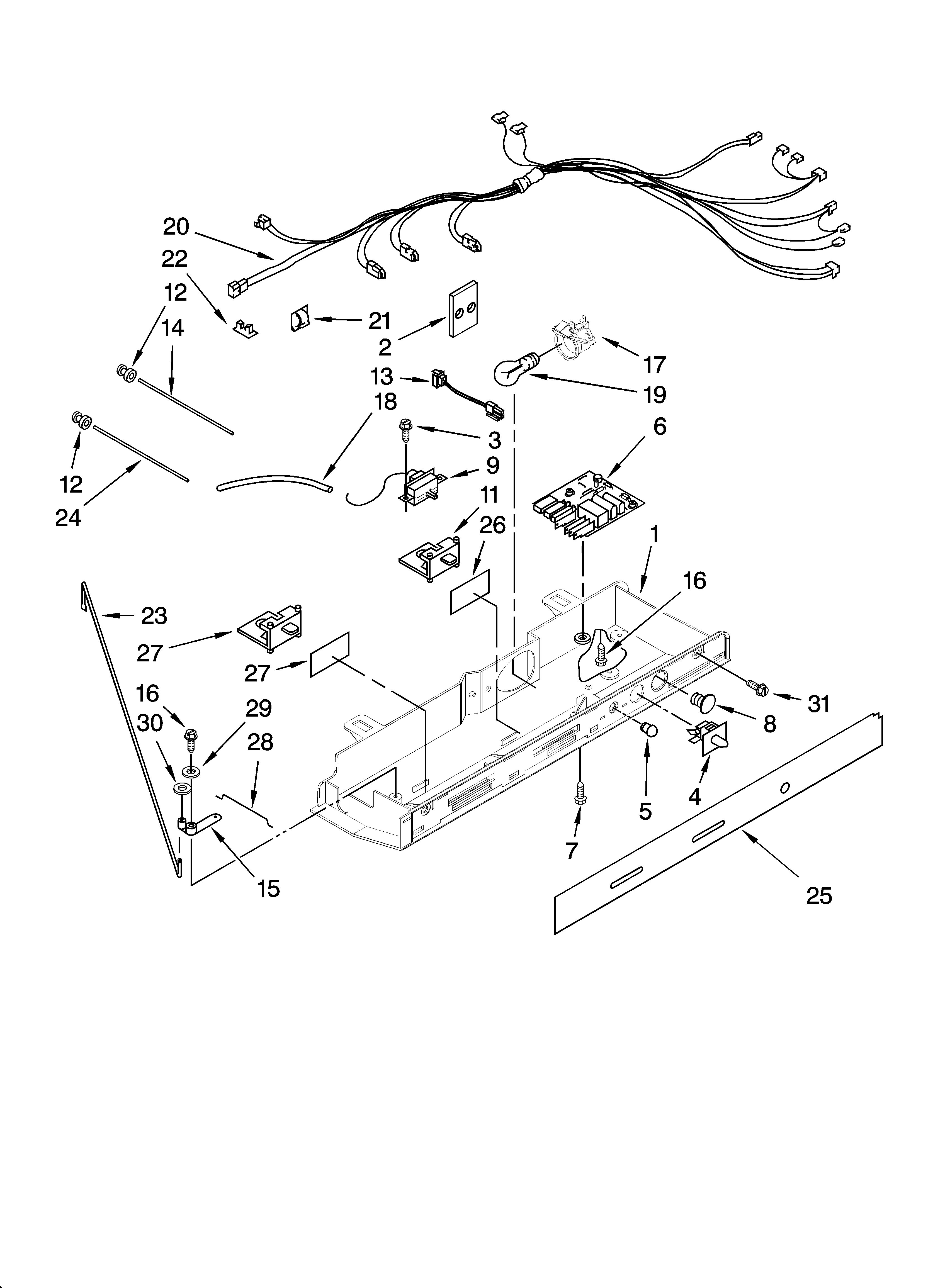 Whirlpool ED2FHEXSB04 control parts diagram