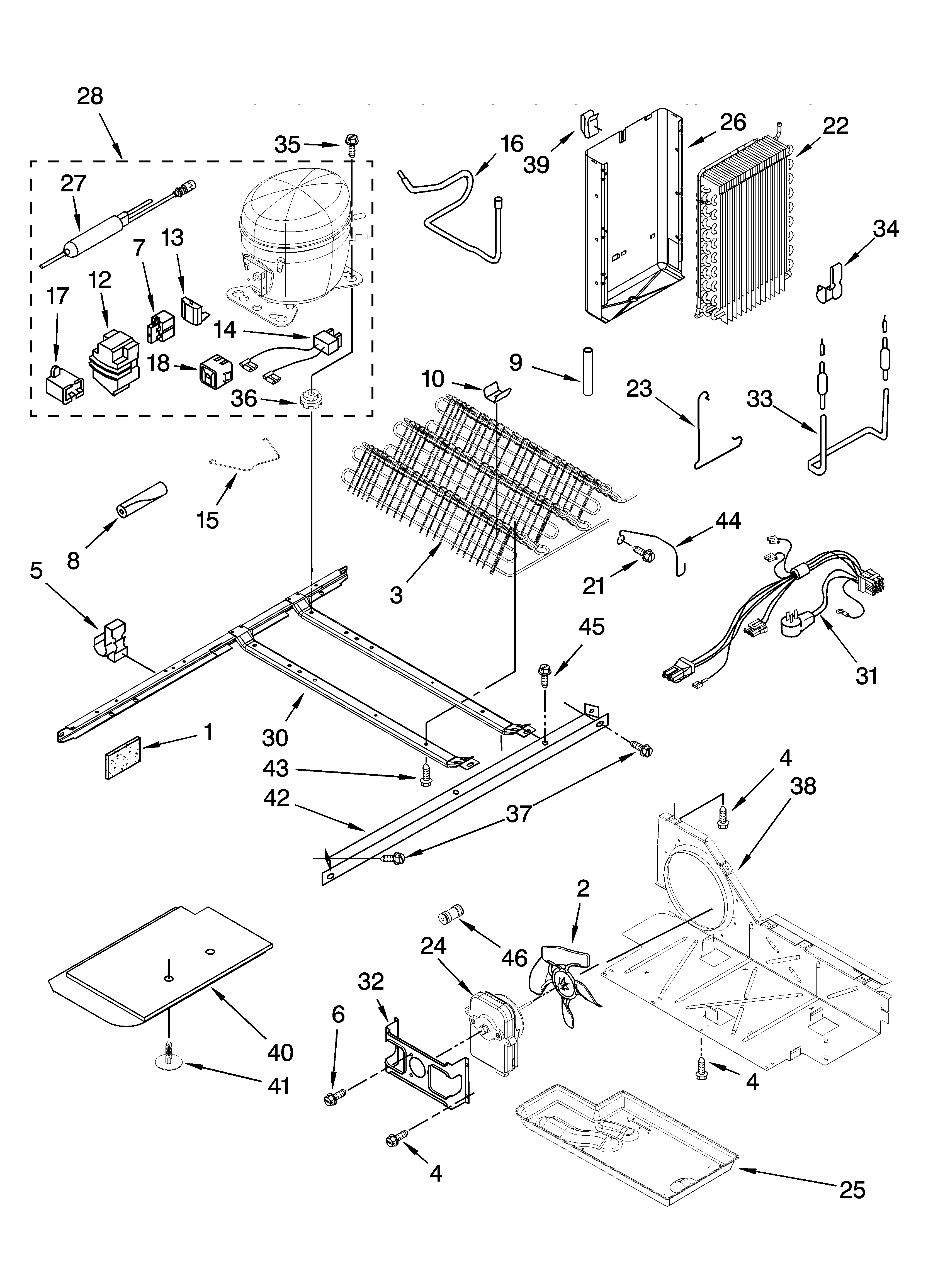 Whirlpool ED2FHEXTL02 unit parts diagram