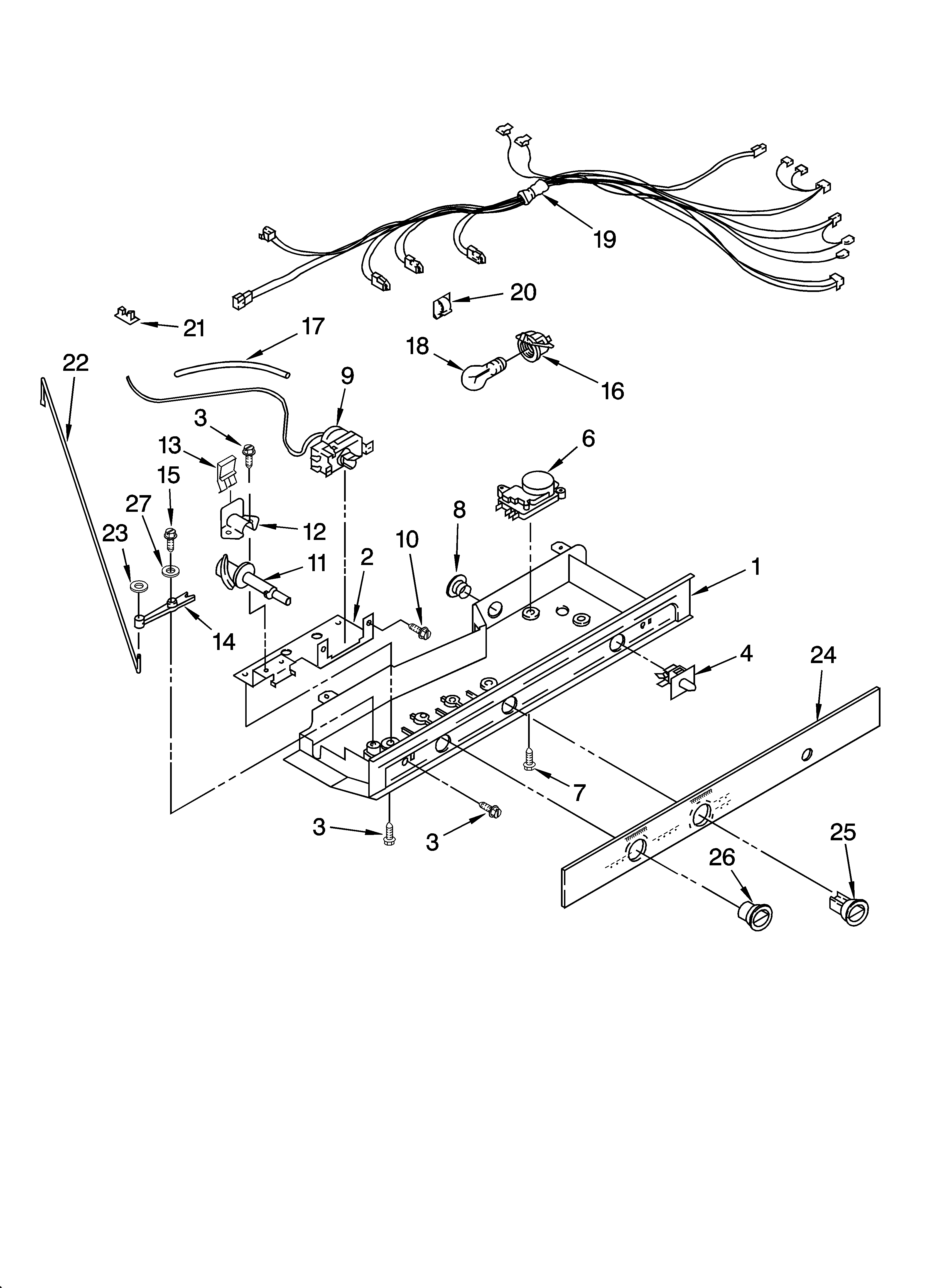 Whirlpool ED5CHQXKQ06 control parts diagram