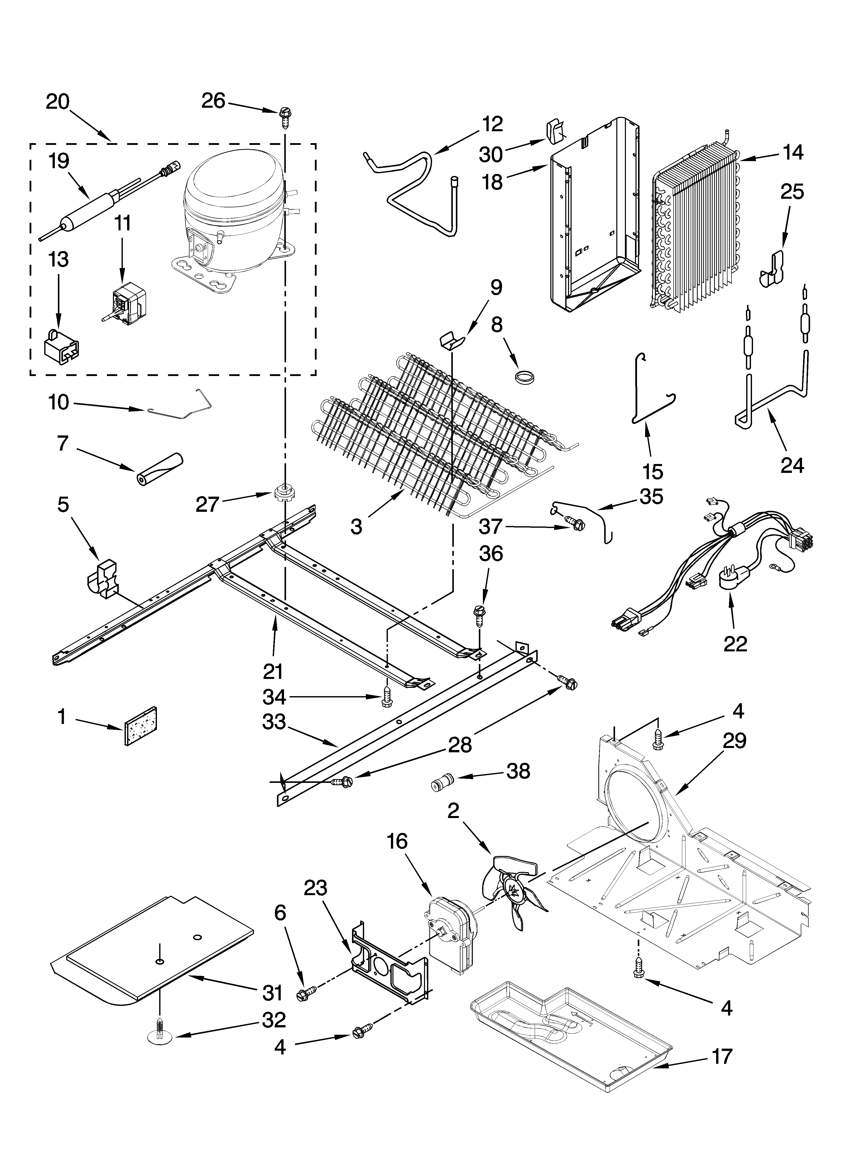Whirlpool ED5FVGXSS02 unit parts diagram