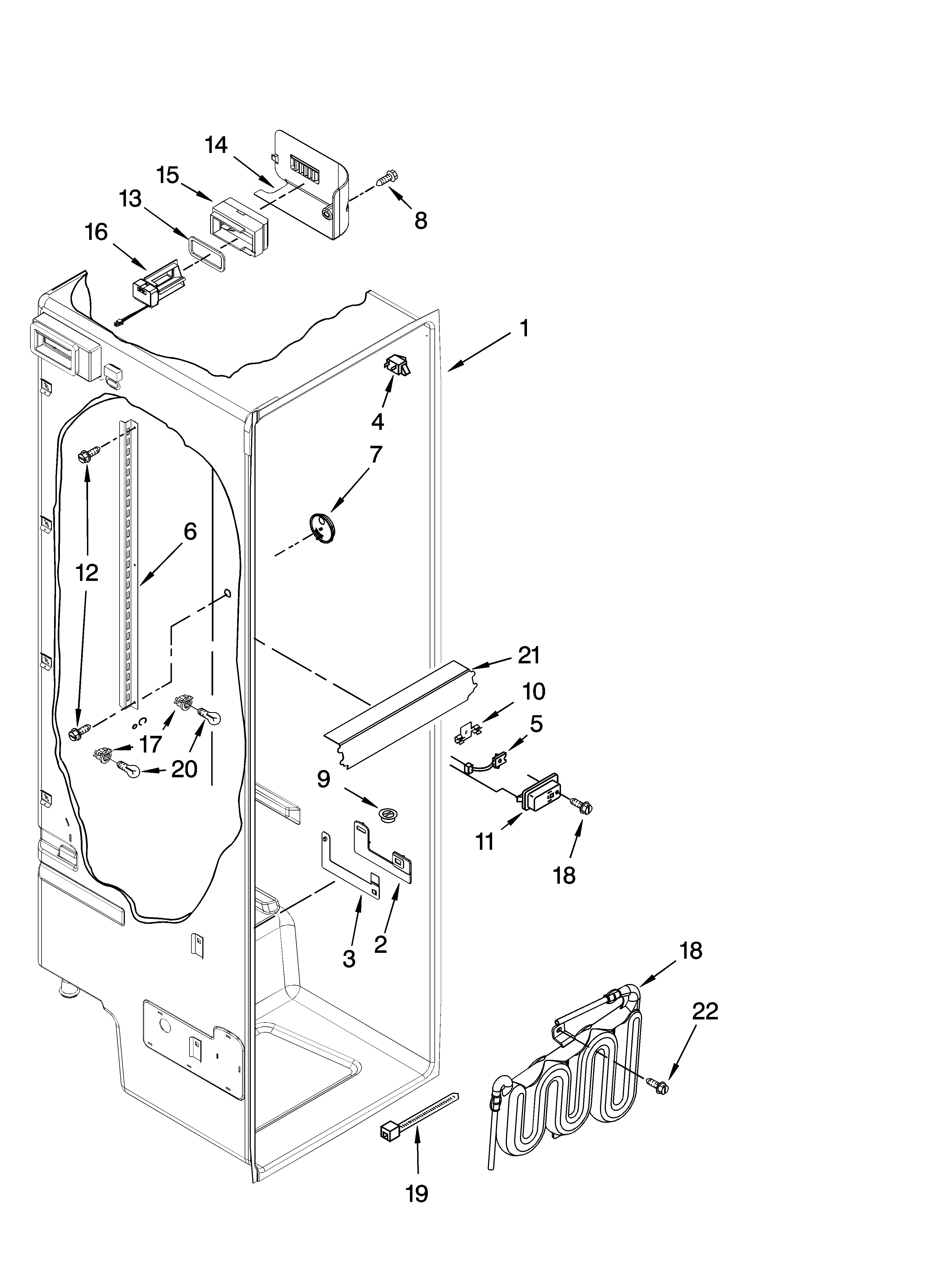 Whirlpool GC5NHAXSY03 refrigerator liner parts diagram