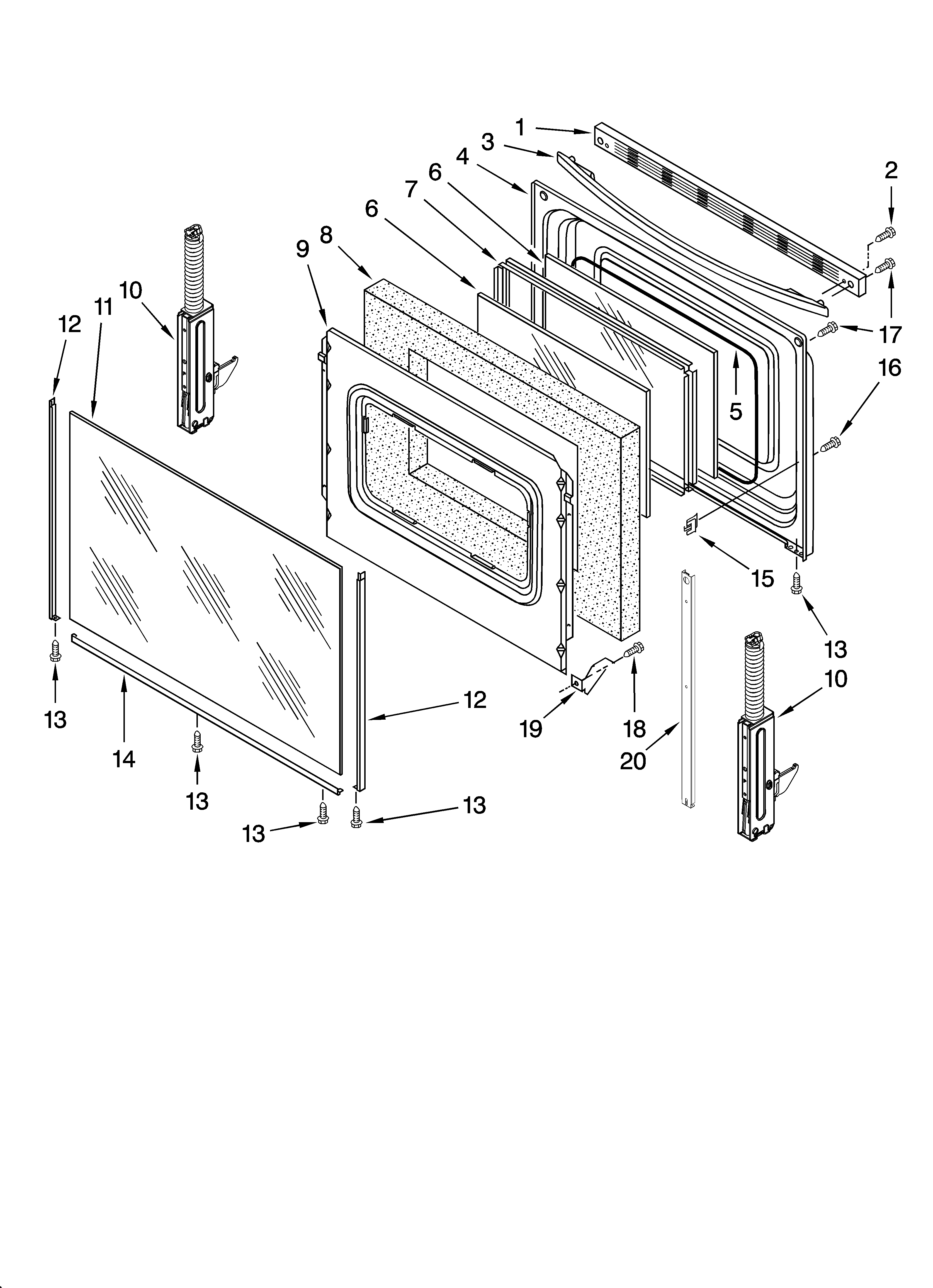 Whirlpool RF265LXTY1 door parts, optional parts diagram