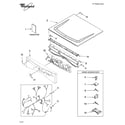 Whirlpool YWED8300SB0 top and console parts diagram