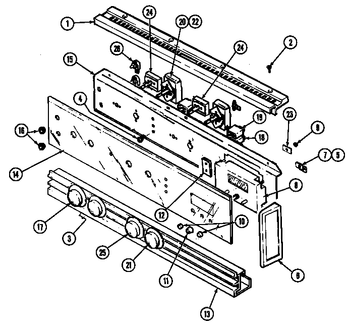 Jenn-Air WW2750B control panel diagram