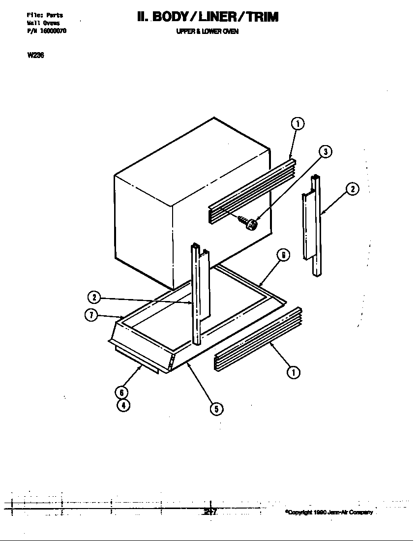 Jenn-Air W236 microwave trim (w236) diagram