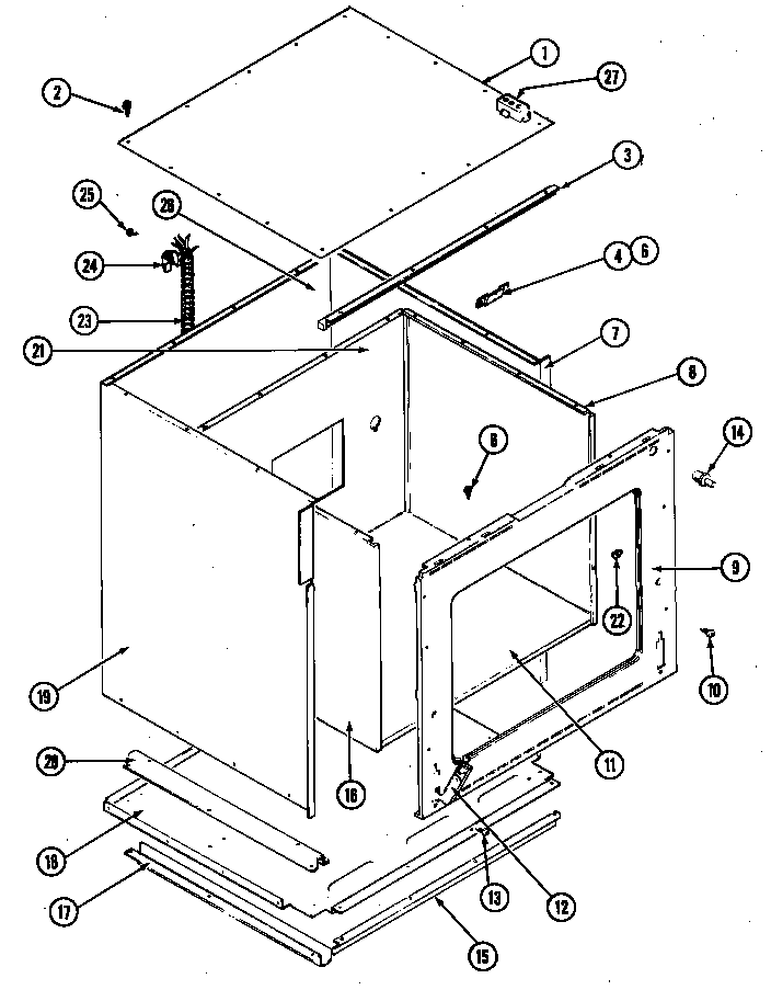 Jenn-Air W236 body (lower) diagram