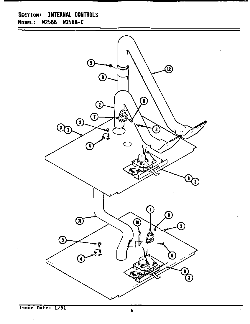 Jenn-Air W256 internal controls (w256) (w256) diagram