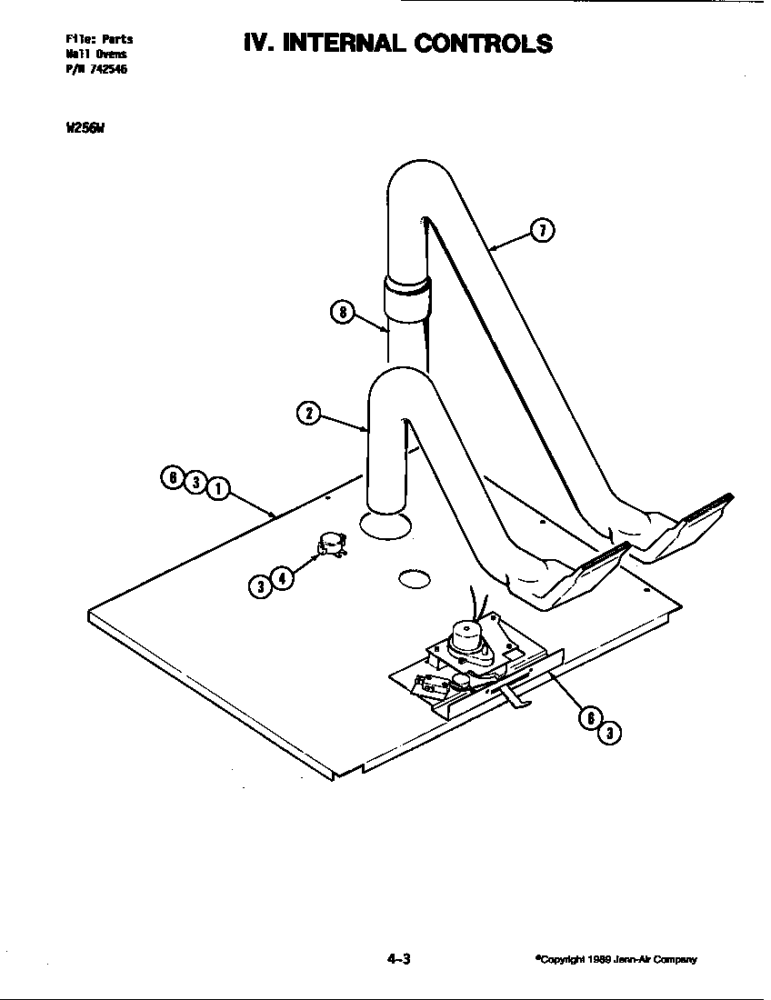 Jenn-Air W256 internal controls (w256w) (w256w) diagram