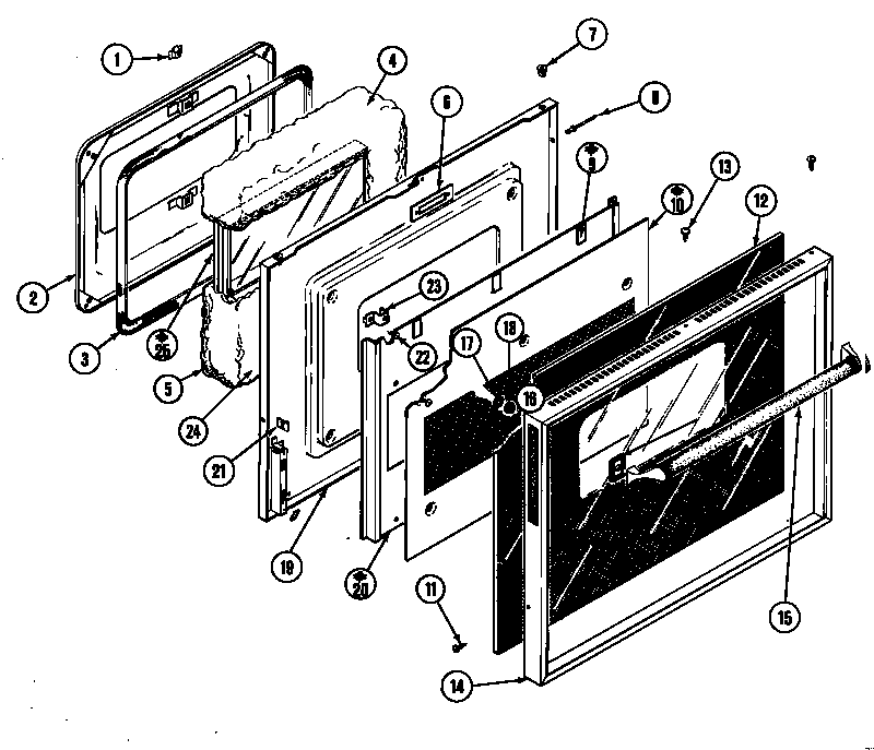 Jenn-Air W122 door diagram