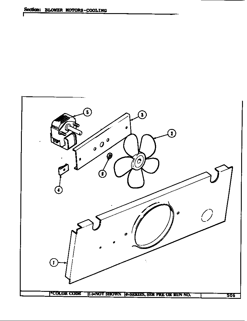 Jenn-Air W122 blower motor (cooling) diagram