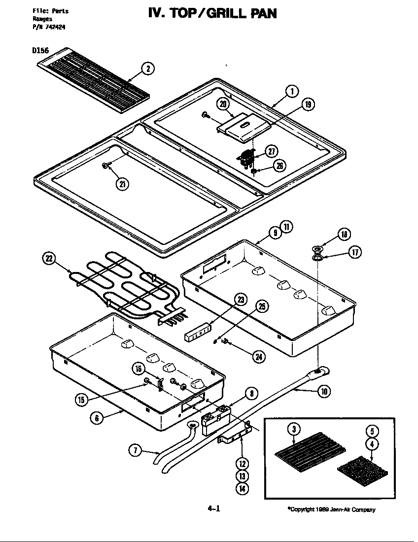 Jenn-Air D156W top (d156) diagram