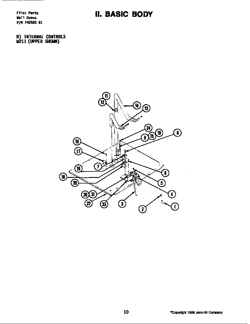 Jenn-Air W211 body diagram