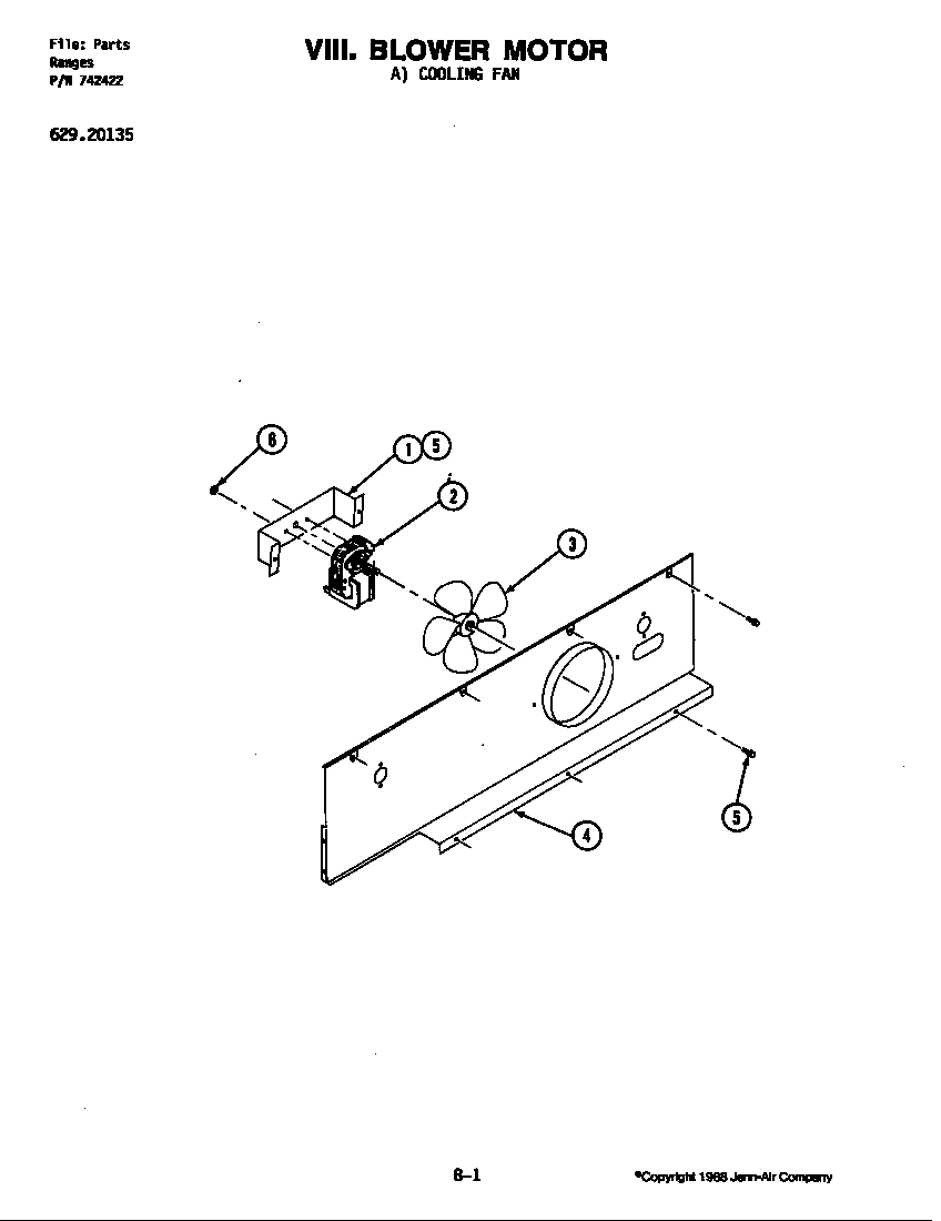 Jenn-Air 20135 blower motor diagram
