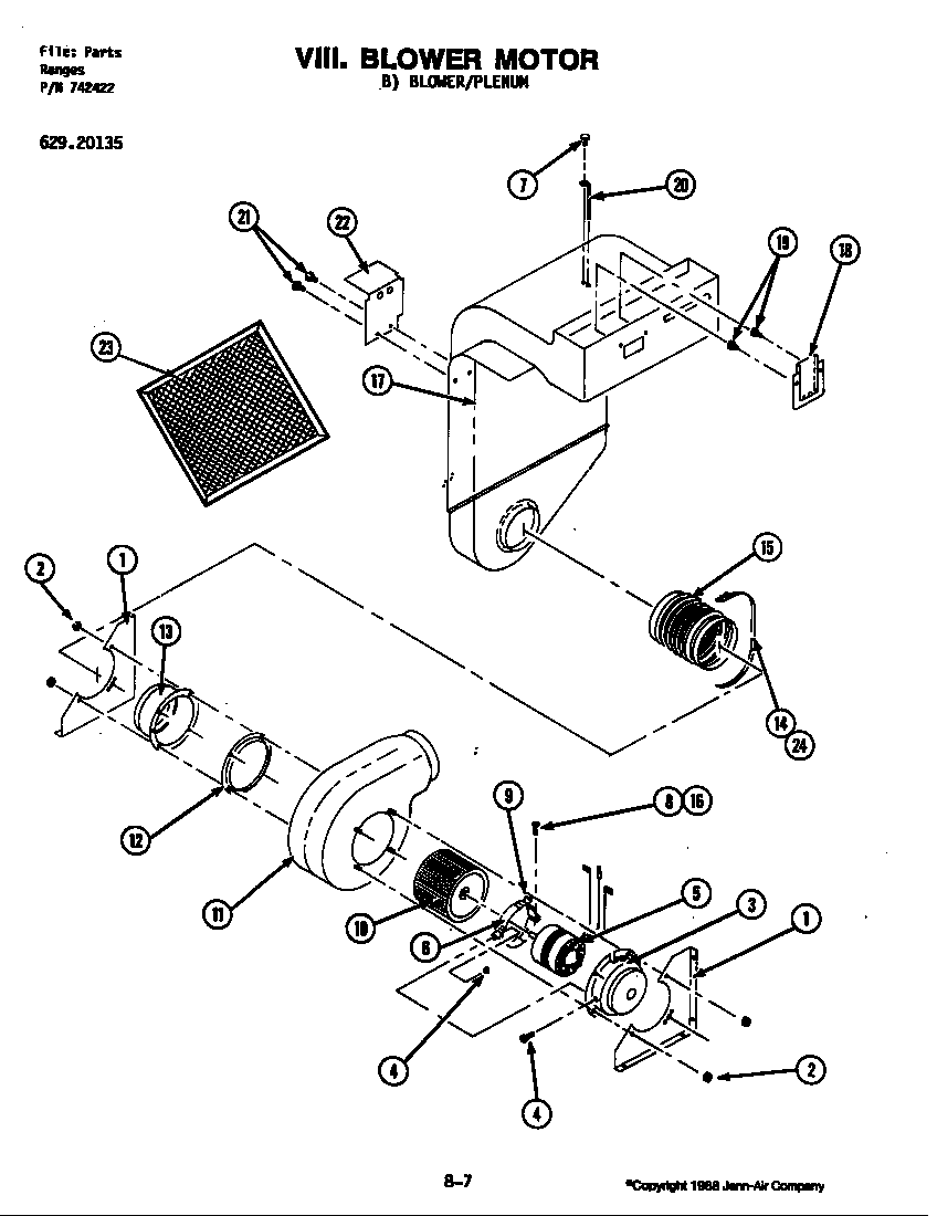 Jenn-Air 20135 blower motor diagram