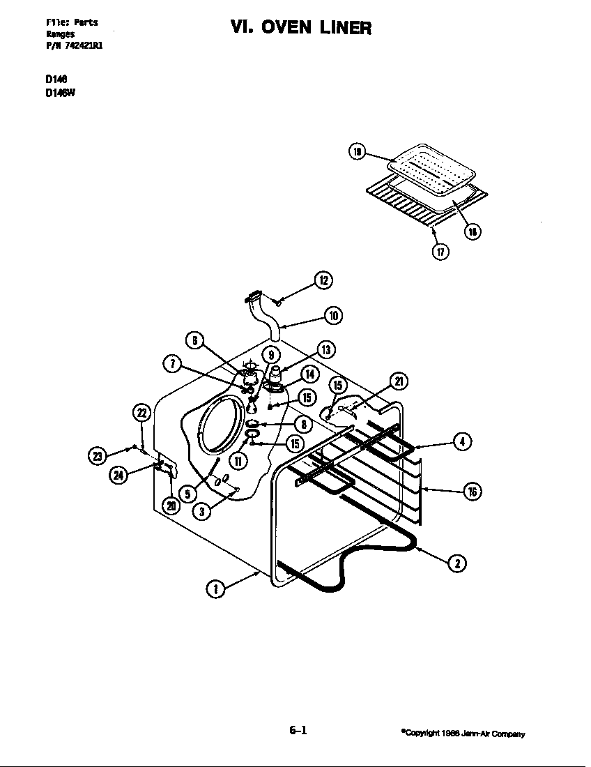 Jenn-Air D146W oven (d146) (d146w) diagram